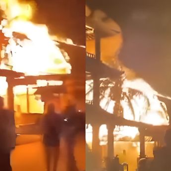 Kebakaran Melahap Hotel dan Restoran di Padangbai, Bali