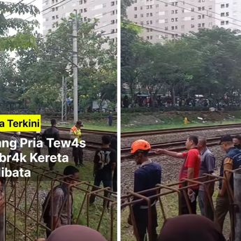 Nahas! Seorang Pria Tertabrak KRL di Perlintasan Rel Kalibata