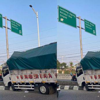 Bikin Macet Depok Arah Lenteng Agung, Ternyata Truk Nyangkut Ini Biang Keroknya