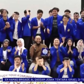 Kunjungan ke NusantaraTV, Mahasiswa Unikom Makin Tertarik Dunia Penyiaran dan Jurnalistik