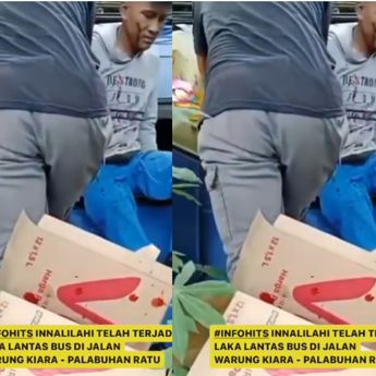 Innalillahi, Bus Alami Kecelakaan Sampai Terbalik di Pelabuhan Ratu