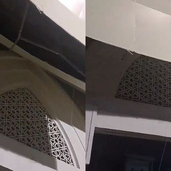 Baru 4 Bulan diresmikan, Plafon Masjid Agung Bogor Ambruk Usai Diguyur Hujan Deras