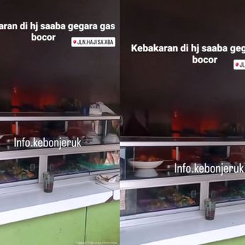 Kobaran Api Membakar Warteg di Jakarta Barat, Pengunjung Berhamburan