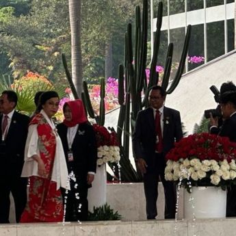 Sri Mulyani Hadiri Sidang Tahunan MPR dengan Kebaya Merah Putih