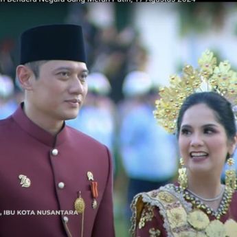 AHY dan Annisa Pohan Menang Busana Adat Terbaik saat HUT RI ke-79 di IKN