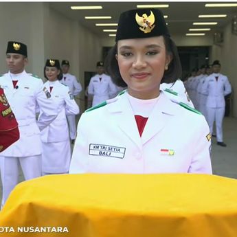 Profil Ni Komang Tri Setia, Pembawa Baki di Upacara Penurunan Bendera di IKN