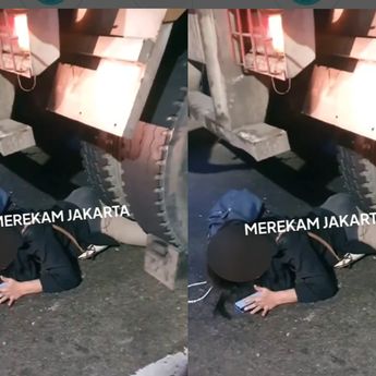 Ngilu! Perempuan Ini Masih Hidup Usai Terlindas Truk di Koja