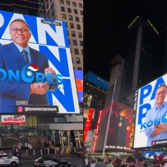 PAN Menggebrak Times Square! Foto Zulkifli Hasan Mejeng di New York