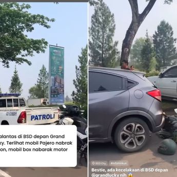 Tabrakan Beruntun, Motor TNI Remuk Dihantam Mobil Box