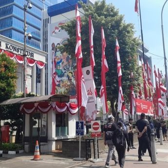 Situasi Terkini di Depan Gedung MK Jelang Aksi Demo