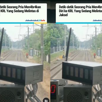 Video Detik-detik Pria Tabrakan Diri ke Kereta di Lenteng Agung