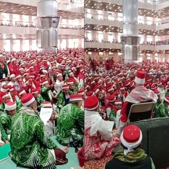 Viral Abah Aos Ajak Ribuan Jemaah Nyanyi Lagu Indonesia Raya di Masjid Istiqlal, Tuai Pro Kontra