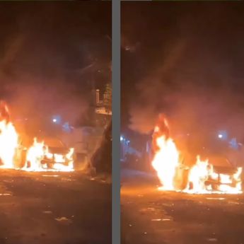 Ngeri! Mobil Terbakar Hebat di Ulujami