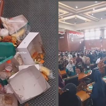 Video Pelantikan Anggota DRPD Depok, Ada Sampah Makanan Berceceran