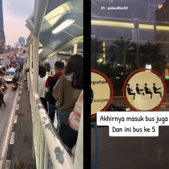 Wanita Curhat Antri Naik Bus Trans Jakarta, Menunggu Sampai Bisa Naik di Bus ke-5