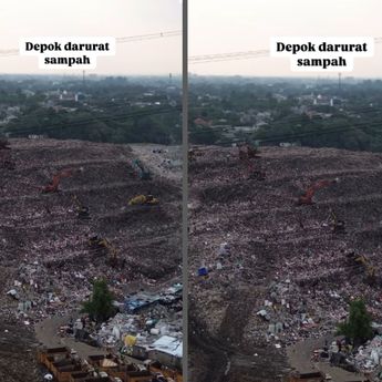 Potret Mengerikan Tumpukan Sampah Menggunung di Depok