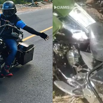 Ruri Repvblik Alami Kecelakaan Tunggal Saat Mengendarai Moge di Ciamis