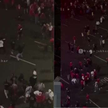 Video: Suporter Saling Baku Hantam Terjadi Usai Laga Timnas Indonesia Vs Australia