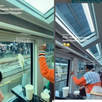 Video Kereta Panoramic Lewati Stasiun Citayam, Jadi Tontonan Warga