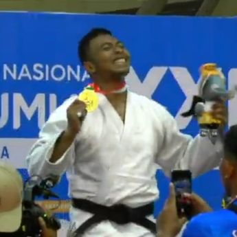 Personel Brimob Raih Emas di Judo PON Aceh-Sumut