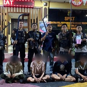 Polisi Tangkap 4 Remaja di Kuburan, Nekat Bawa Air Keras dan Senjata Tajam