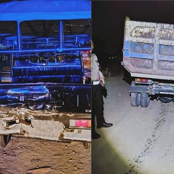 Nasib Mobil Pick Up Berisi 16 Penumpang yang Ditabrak Truk  Colt Diesel di Jalur Pantura