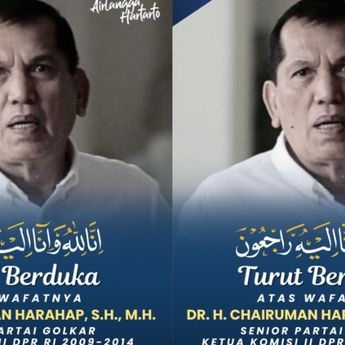 Innalillahi, Airlangga Hartarto Berduka Chairuman Harahap Meninggal Dunia