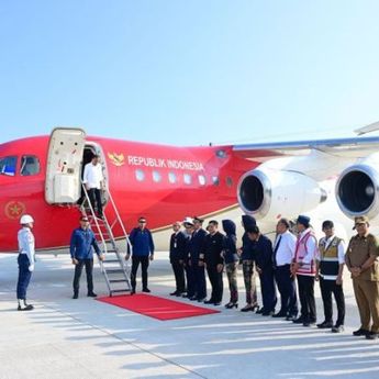 Pesawat Jokowi Mendarat Perdana di Bandara IKN Nusantara