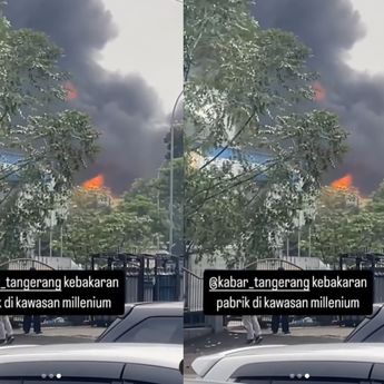 Kebakaran Hebat Melanda Pabrik Gas di Cikupa Tangerang