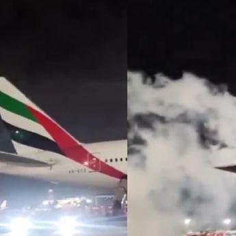 Heboh Pesawat Emirates EK547 dari India ke Dubai Keluarkan Asap Tebal