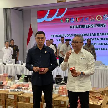 Lagi! Zulhas dan Satgas Bongkar 415 Ribu Kosmetik Ilegal, Nilainya Capai Rp11,4 Miliar