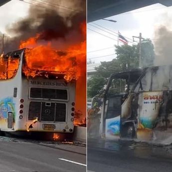 Bus Sekolah Terbakar di Thailand, 25 Orang Dikhawatirkan Tewas