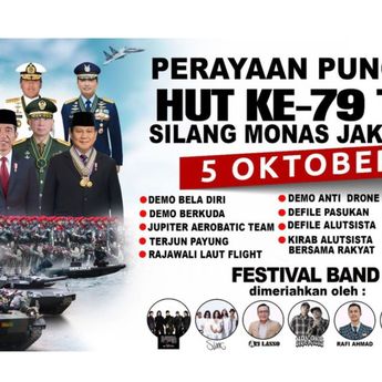 NDX.A.K.A Meriahkan HUT ke-79 TNI di Monas 5 Oktober, Ini Acara Lengkapnya