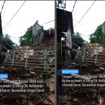 Ngeri! Perumahan di Bogor Ini Tiba-tiba Longsor