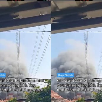 Kebakaran Hebat Melanda Rumah Warga di Bogor, Diduga dari Bengkel Las