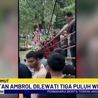 Ini Detik-detik Jembatan Gantung Taman Cadika Medan Ambruk