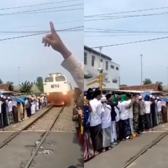 Viral Pengajian di Samping Rel Kereta Api Pekalongan, Netizen: Mendekatkan Diri Kepada Tuhan