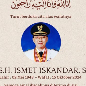 Kabar Duka, Mantan Bupati Tangerang Ismet Iskandar Meninggal Dunia