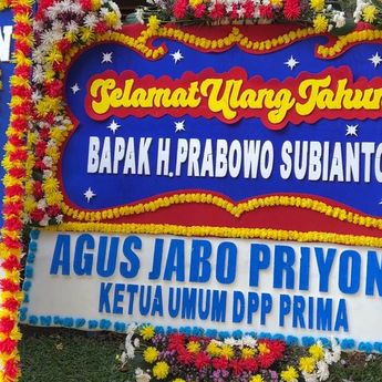 Ulang Tahun ke-73, Karangan Bunga Penuhi Rumah Prabowo di Hambalang