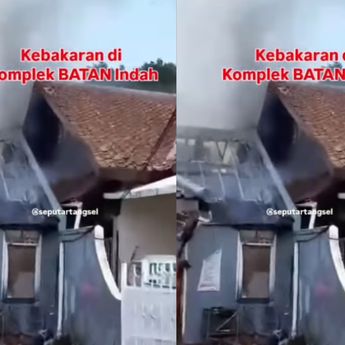 Video Rumah Terbakar di Komplek Perumahan BATAN