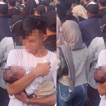 Viral Pria Bawa Bayi Baru Lahir di Konser Musik