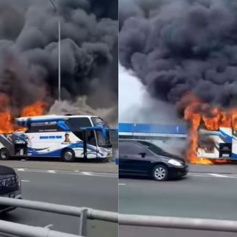 Begini Kondisi Penumpang Bus Terbakar di Tol Wiyoto Wiyono, Ditumpangi 58 Orang Anak TK!