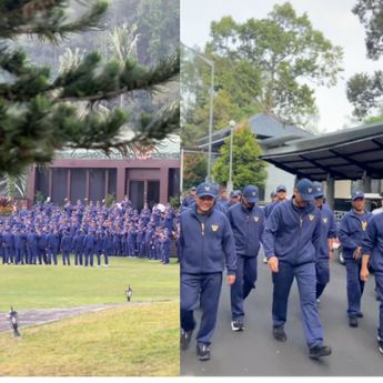 Momen Para Menteri Naik Gunung Tidar Dipimpin AHY