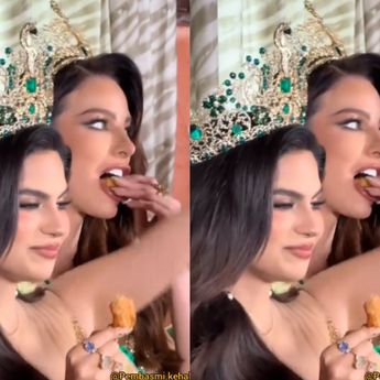 Video Miss Grand International Brazil Makan Pisang Goreng Sekali Hap