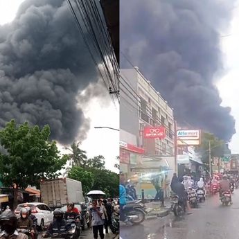 Kebakaran Besar Melanda Pabrik PT Indoraya Karawaci, 4 Unit Mobil Damkar Dikerahkan