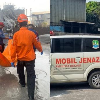 Detik-Detik Evakuasi Korban Jiwa Kebakaran Pabrik di Bekasi di Tengah Api yang Belum Padam