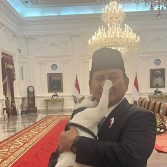 Prabowo Unggah Tingkah Gemas Kucing Bobby di Istana, Warganet Ramai Komentar Lucu