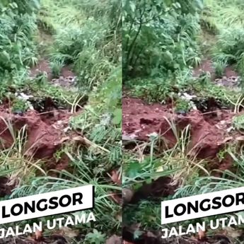 VIDEO: Longsor Jalan Utama Cinangka Depok Ancam Nyawa Warga