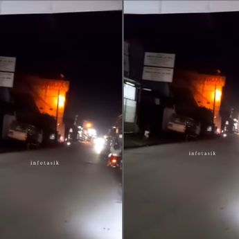 Tiang Listrik Meledak Terbakar Bikin Geger Warga Tasikmalaya