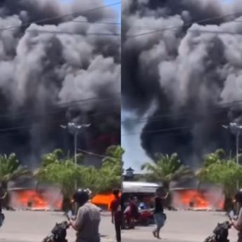 Kebakaran Mengerikan Terjadi di Badung Bali Siang Ini